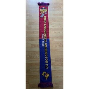 PENYA BARCELONISTA Washington DC  10th Anniversary FUTBOL Reversible Scarf NWT